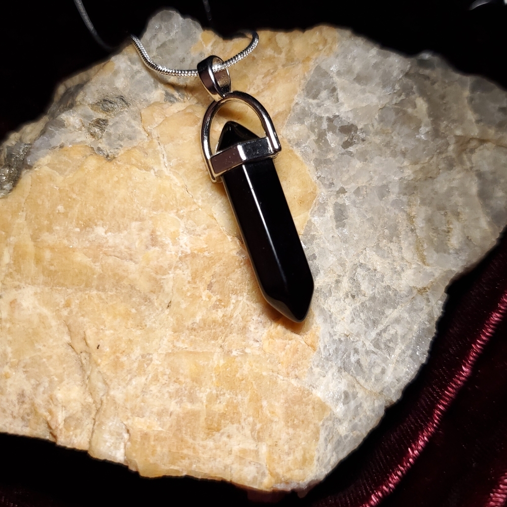 Crystal Pendant Necklace - 24" Sliver Plated (925)